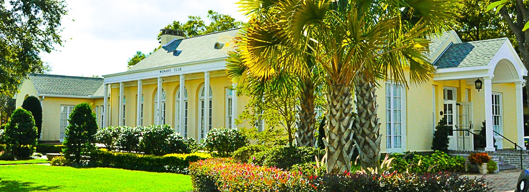 The historic clubhouse, across from Rollins College